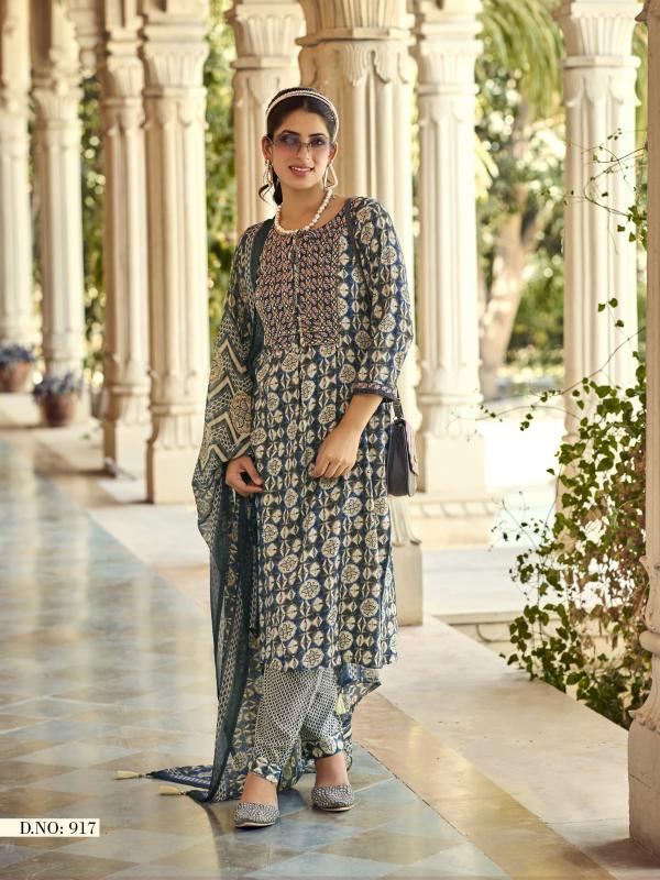 Karissa Haseena Vol 2 Rayon Foil Printed Kurti Pant With Dupatta